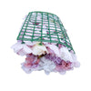 Image of Artificial Flower Wall Backdrop Panel 40cm X 60cm Faux Pink & White