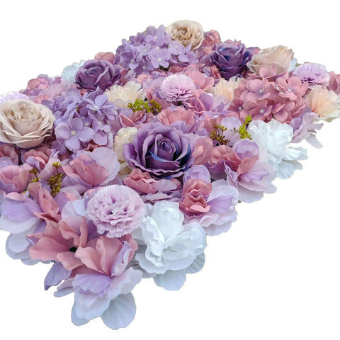 Artificial Flower Wall Backdrop Panel 40cm X 60cm Faux Pink & White