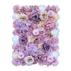 Artificial Flower Wall Backdrop Panel 40cm X 60cm Faux Pink & White