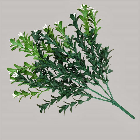 Artificial Flowering Boxwood Stem 30cm UV Stabilised