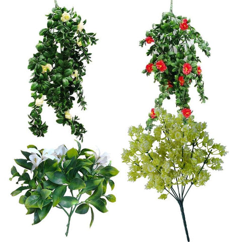 Artificial Flowering Plant Stems Variety Pack, UV Stabilised