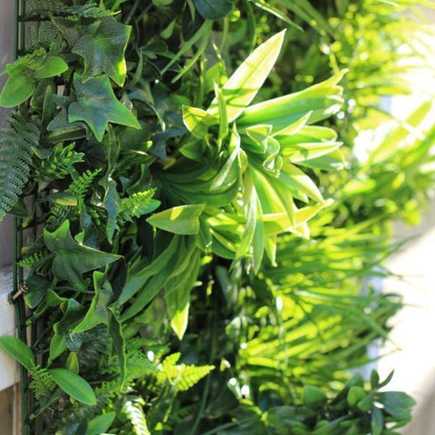 Artificial Green Tropics Vertical Garden 1m x 1m Plant Wall Panel UV Stabilised