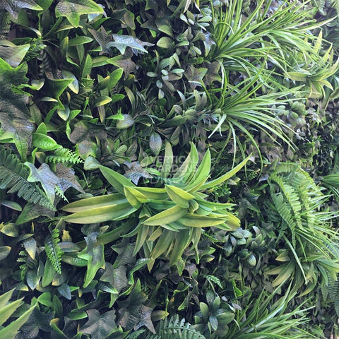 Artificial Green Tropics Vertical Garden 1m x 1m Plant Wall Panel UV Stabilised