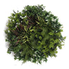 Image of Artificial Green Wall Disc Art 60cm Green Field UV Resistant - White
