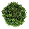 Image of Artificial Green Wall Disc Art 80cm Mixed Green Fern & Ivy - Black