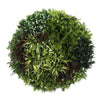 Image of Artificial Green Wall Disc Art 90cm Green Field UV Resistant - White