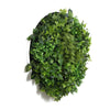 Image of Artificial Green Wall Disc Art 90cm Mixed Green Fern - White