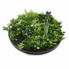 Image of Artificial Green Wall Disc Art White Jasmine UV Resistant 75cm - Black