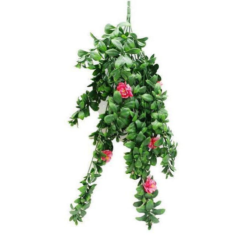 Artificial Hanging Pink Rose Stem 85cm UV Stabilised