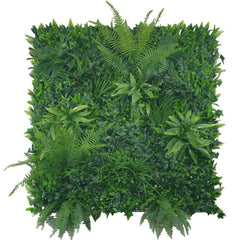 Artificial Jungle Fern Vertical Garden 1m x 1m Panel UV Stabilised