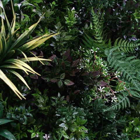 Artificial Lush Forest 1m x 1m Plant Wall Panel UV Stabilised