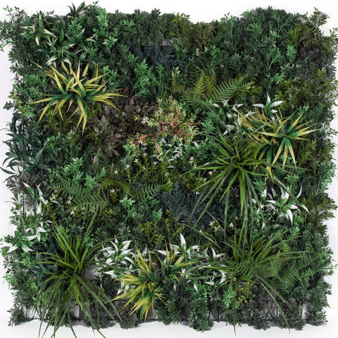 Artificial Lush Forest 1m x 1m Plant Wall Panel UV Stabilised