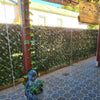 Image of Artificial Peach Leaf Ivy Hedge Screen 3m x 1m Roll Outdoor UV Stabilised