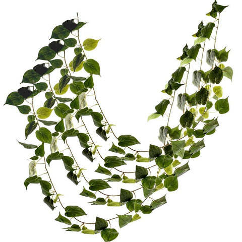 Artificial Philodendron Leaf Garland Hanging Foliage 190cm Long