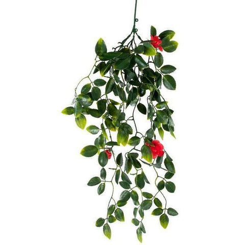 Artificial Red Mixed Hanging Foliage 60cm UV Stabilised