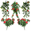 Image of Artificial Red Rose Plant Foliage Variety Pack, UV Stabilised