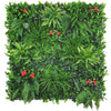 Image of Artificial Red Tropics Vertical Garden Panel 1m x 1m UV Stabilised