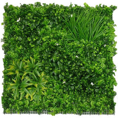 Artificial White Oasis Vertical Garden 1m x 1m Plant Wall Screening Panel UV Protected