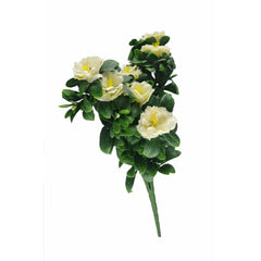 Artificial White Rose Bunch 45cm UV Stabilised