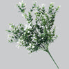 Image of Artificial White Tipped Money Leaf Stem 32cm UV