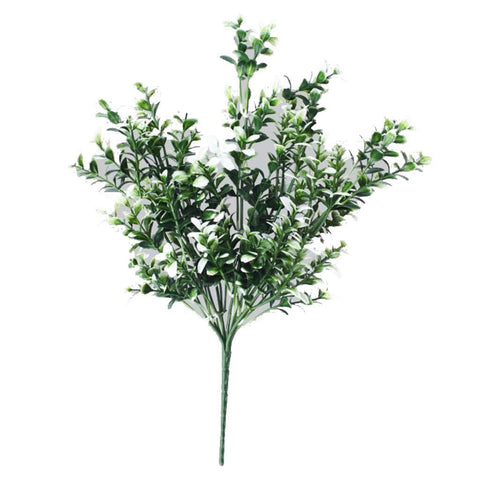 Artificial White Tipped Money Leaf Stem 32cm UV