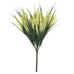 Artificial Yellow Tipped Grass Stem 35cm UV Stabilised