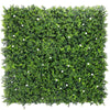 Image of Artificial Flowering Buxus Hedge Plant Panel 1m x 1m UV Stabilised