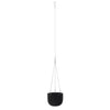 Image of Balcony Lite 20cm Black Hanging Stone Pot With 1.2m Stainless Wire