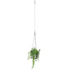 Image of Balcony Lite 20cm White Hanging Stone Pot With 1.2m Stainless Wire