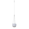 Image of Balcony Lite 20cm White Hanging Stone Pot With 1.2m Stainless Wire