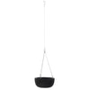 Image of Balcony Lite 30cm Black Hanging Stone Bowl With 1.2m Stainless Wire