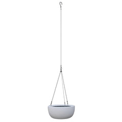 Balcony Lite 30cm White Hanging Stone Bowl With 1.2m Stainless Wire