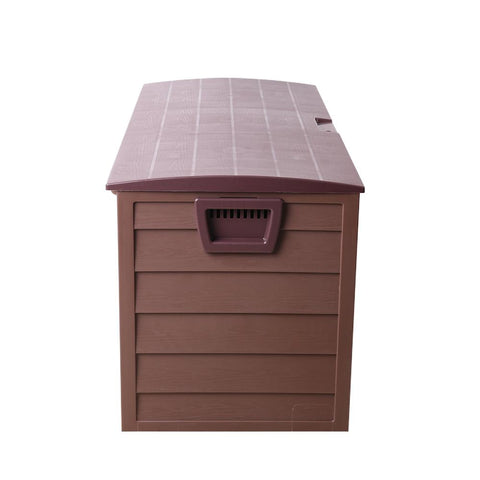 Gardeon 290L Outdoor Lockable Storage Box - Chocolate