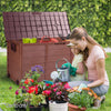 Image of Gardeon 290L Outdoor Lockable Storage Box - Chocolate