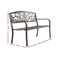 Gardeon Cast Iron Victorian Garden Bench Seat - Bronze