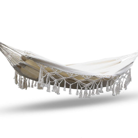Gardeon Hammock With Hanging Tassels - Cream