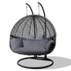 Image of Gardeon Outdoor Double Hanging Egg Chair Swing - Black