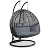 Image of Gardeon Outdoor Double Hanging Egg Chair Swing - Black