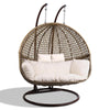 Image of Gardeon Outdoor Double Hanging Egg Chair Swing - Brown
