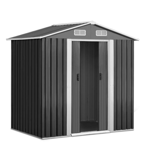 Giantz 1.25 x 1.95m Steel Garden Shed - Grey