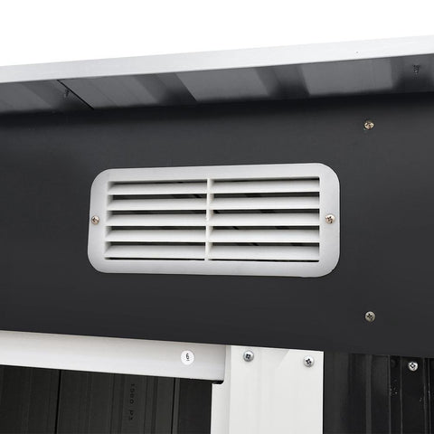 Giantz 1.94 x 1.21m metal Base Garded Shed - Grey
