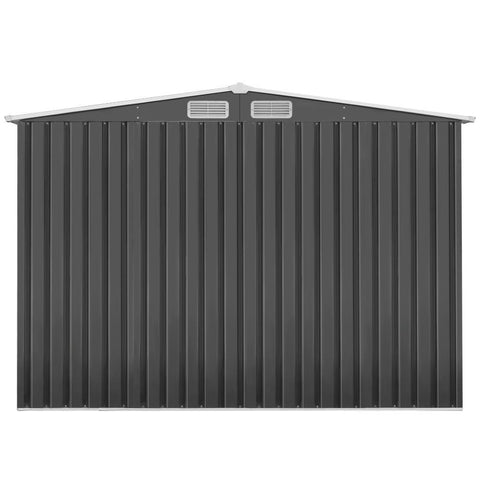 Giantz 2.57 x 2.57m Steel Base Garden Shed - Grey