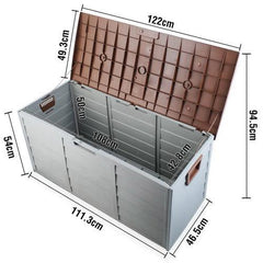 Giantz 290L Outdoor Storage Box - Brown