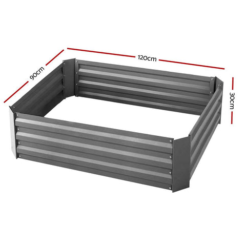 Green Fingers 120 x 90cm Raised Garden Bed Set of 2 - Grey
