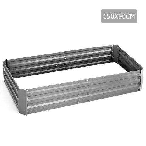 Green Fingers 150 x 90cm Raised Garden Bed - Light Grey