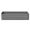 Image of Green Fingers 210cm x 90cm Raised Garden Bed Set of 2 - Charcoal