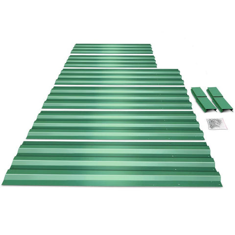 Green Fingers 210cm x 90cm Raised Garden Bed Set of 2 - Green