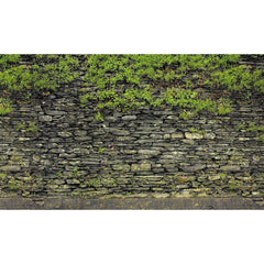 Grey Slate Stone Wall Custom Sized UV Printed Fence Cover