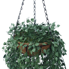 Hanging Basket With Artificial Dischidia Million Hearts - UV Stabilised 110cm