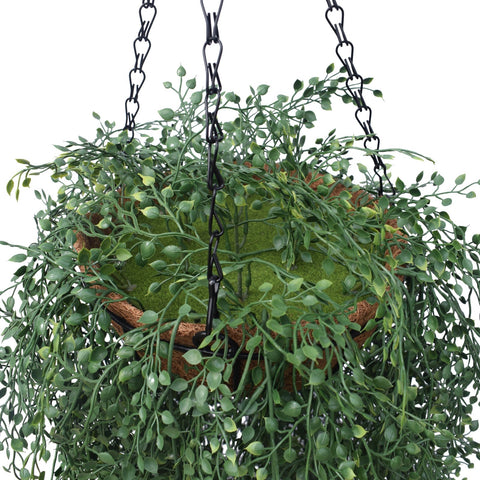 string of pearls artificial plant hanging basket Hanging Basket With Artificial String Of Pearls